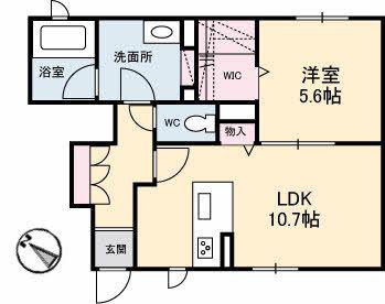 MS PRONUBE 参番館(1LDK/1階)の間取り写真