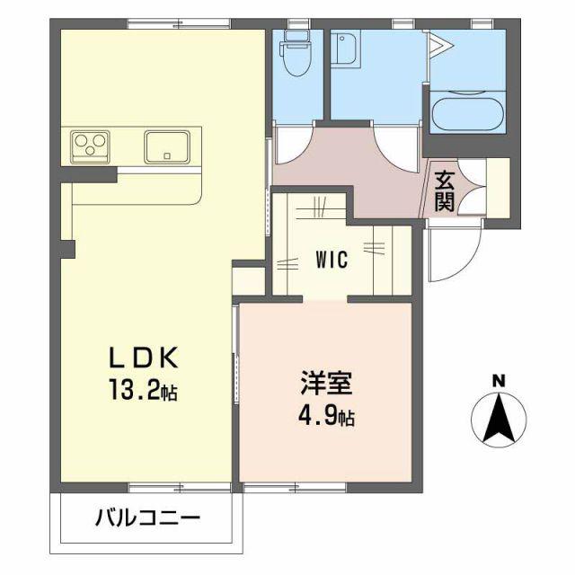 フォーレスENDO A(1LDK/2階)の間取り写真