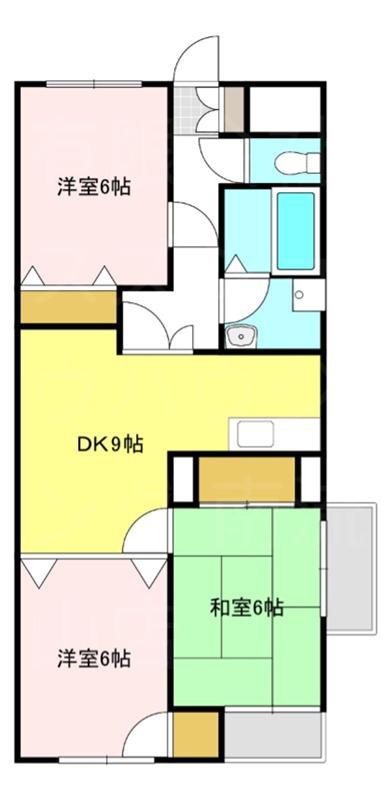 フロントパーク南流山(3DK/2階)の間取り写真