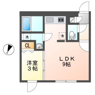 QUADOR 名古屋城駅(1LDK/5階)の間取り写真