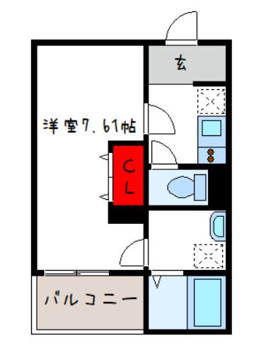 FSTYLE東大阪吉松(1K/1階)の間取り写真