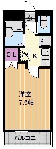 滝子ビリーブ館(1K/1階)の間取り写真