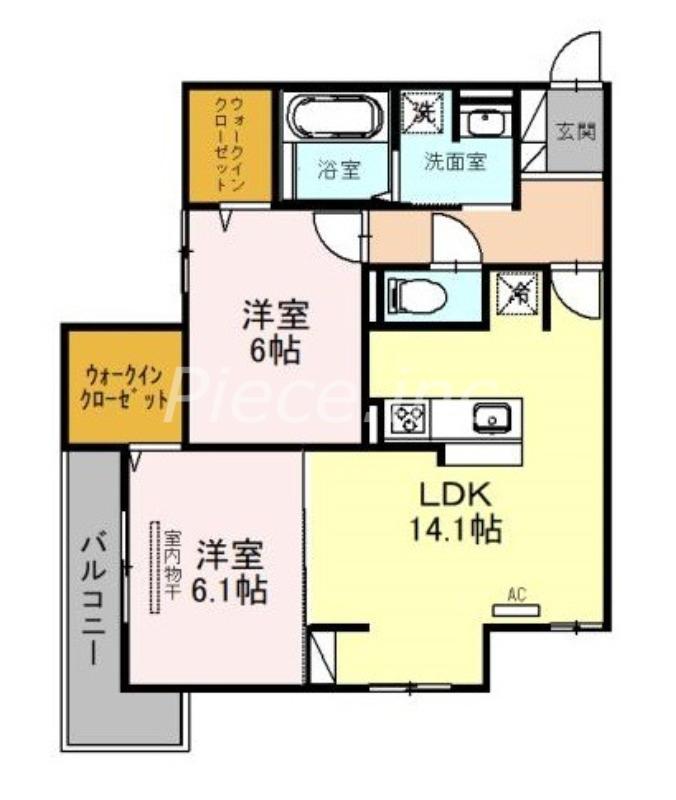 WEALTH JOTO(2LDK/1階)の間取り写真