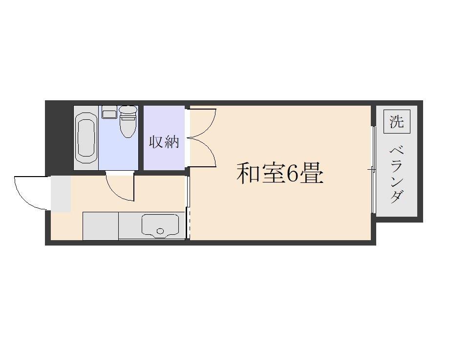 コーポ種子田(1K/3階)の間取り写真