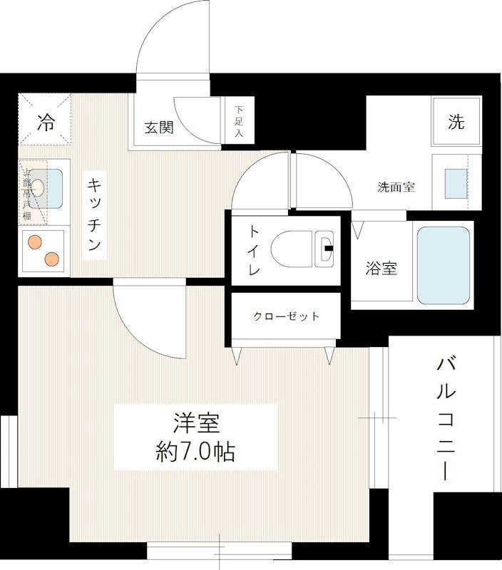 HYS DILETTO(1K/2階)の間取り写真