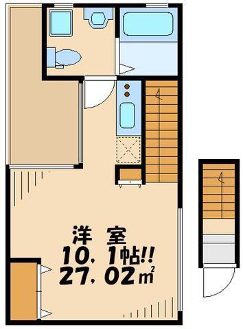グランエッグス笹塚(ワンルーム/1階)の間取り写真