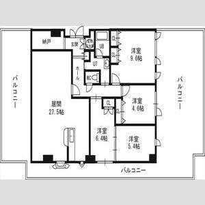 ブラックサ琴似(4LDK/9階)の間取り写真