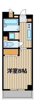 ガーデンプロット(1K/3階)の間取り写真