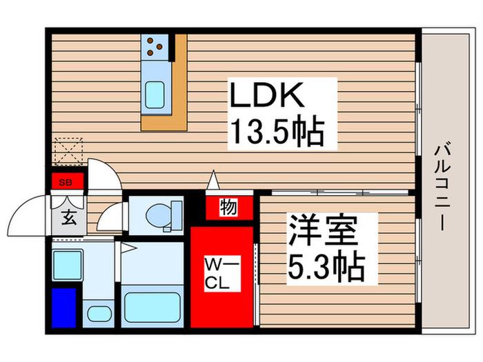 プレザント(1LDK/2階)の間取り写真