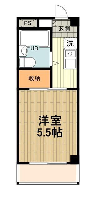 レジデンス大和田(1K/3階)の間取り写真