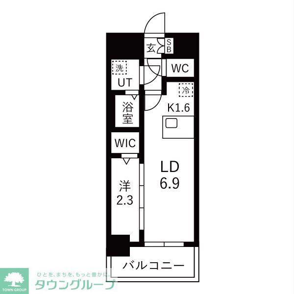 メイクスアート名古屋城西(1LDK/9階)の間取り写真