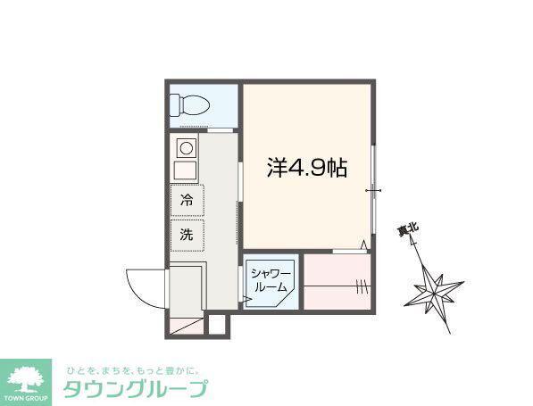 MELLAS西川口III(1K/3階)の間取り写真