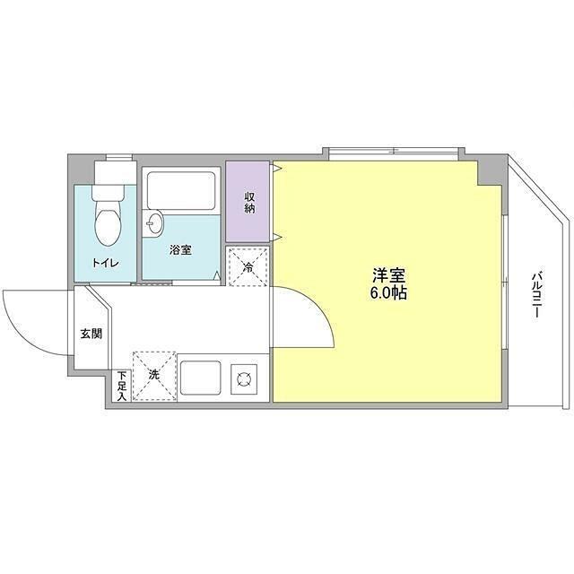 メゾンフラワー田園調布(1K/3階)の間取り写真