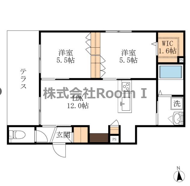 MAISON SANBI 旭化成ヘーベルメゾンHEBEL HAUS(2LDK/1階)の間取り写真