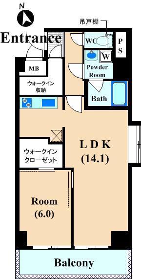 ライズコート(1LDK/3階)の間取り写真