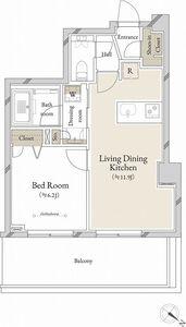 三軒茶屋GRAND(1LDK/5階)の間取り写真