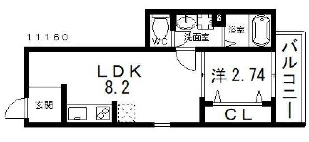 FSTYLE藤井寺岡2号館(1LDK/3階)の間取り写真