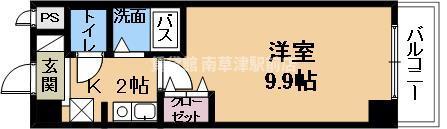 ベルエポック(1K/3階)の間取り写真