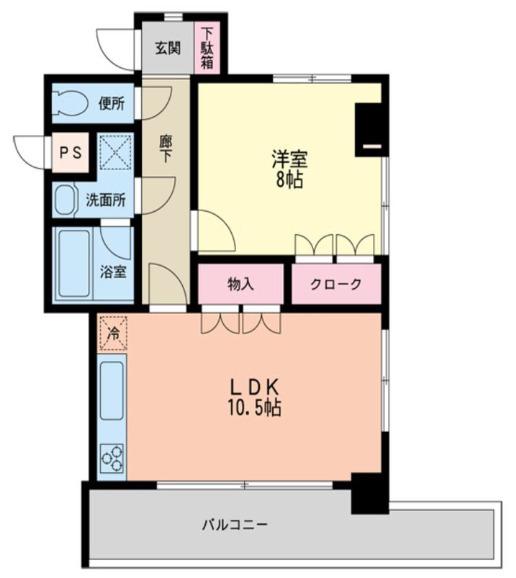 NFプラザ(1LDK/8階)の間取り写真