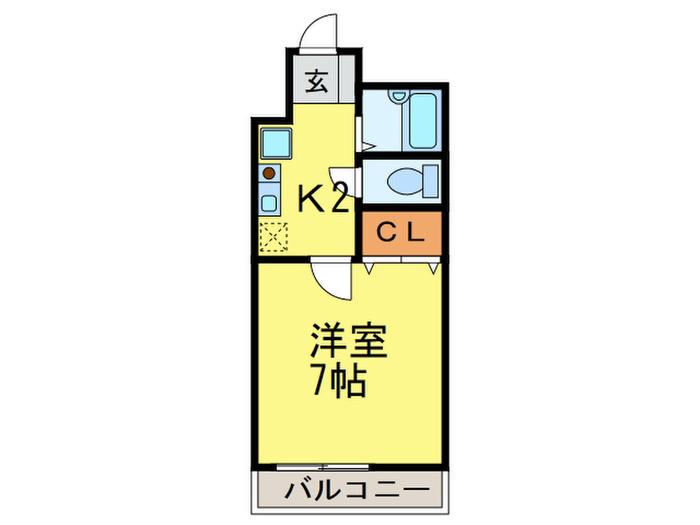 アーバン遊大橋(1K/8階)の間取り写真