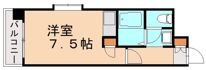オリエンタル折尾(ワンルーム/6階)の間取り写真