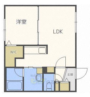 NEW WORLD IV(1LDK/4階)の間取り写真