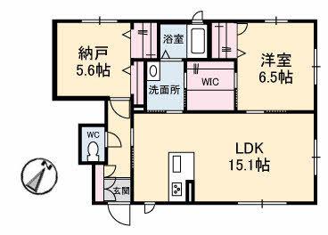 ホワイトコーポ府中 壱番館(1SLDK/1階)の間取り写真