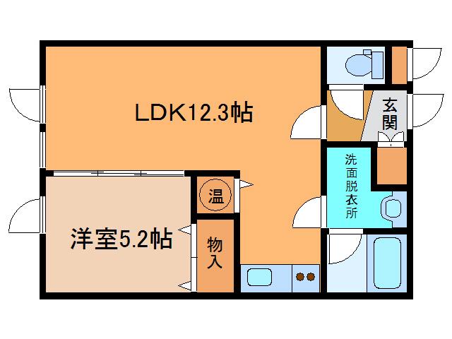 オルネ106 AB(1LDK/1階)の間取り写真