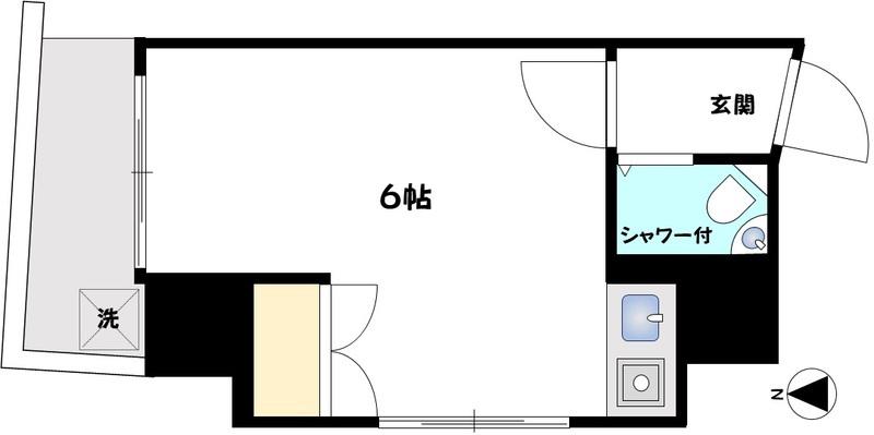 ロワール神楽坂(ワンルーム/3階)の間取り写真