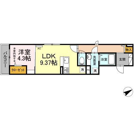 サンク アン 吉祥寺(1LDK/3階)の間取り写真