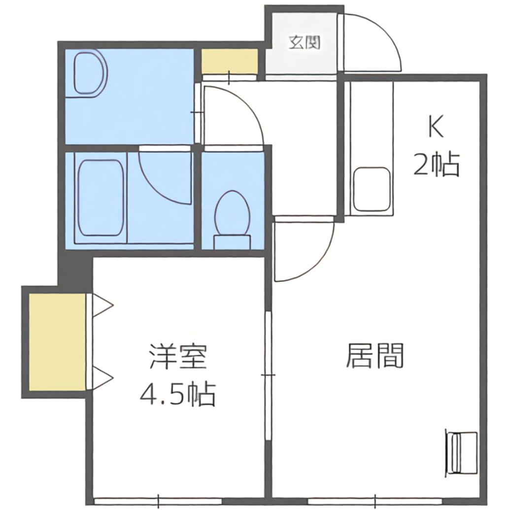 ミネルバ II 号館(1LDK/1階)の間取り写真