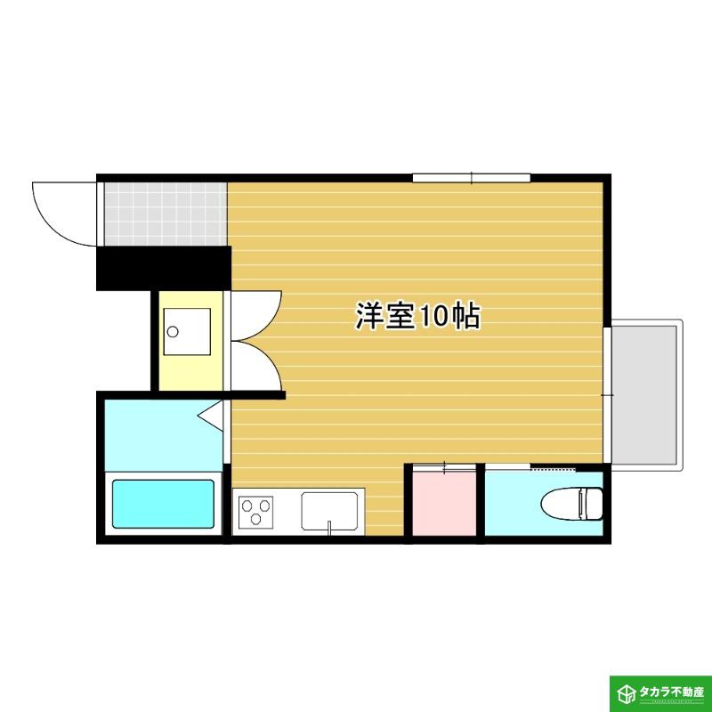 アベビル賀来(ワンルーム/2階)の間取り写真