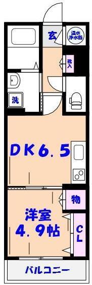 シャーメゾン天沼(1DK/1階)の間取り写真
