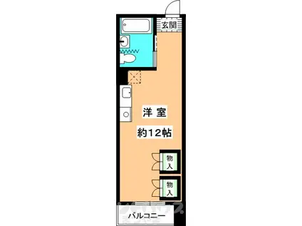 ORIGINAL BOX 28(ワンルーム/7階)の間取り写真
