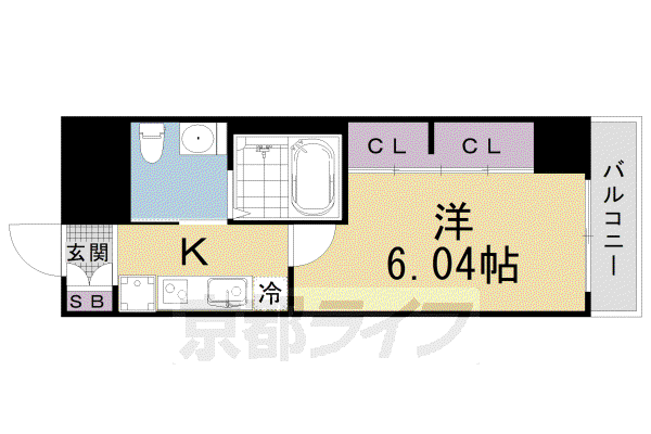 MERCURIO KIOTO(1K/7階)の間取り写真