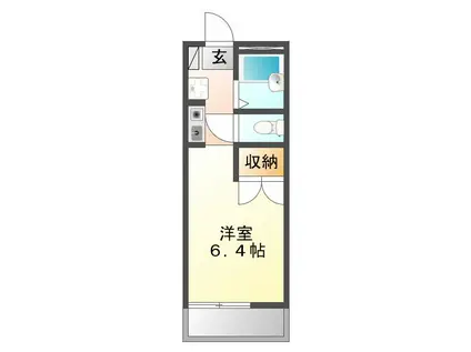 オアシス御油(ワンルーム/2階)の間取り写真