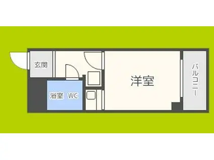 ライオンズマンション新大阪第3(ワンルーム/11階)の間取り写真