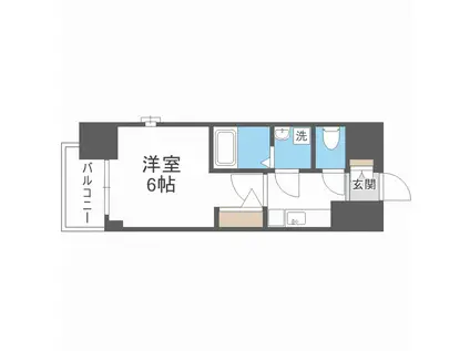 エスリードレジデンス新大阪プライム(1K/6階)の間取り写真