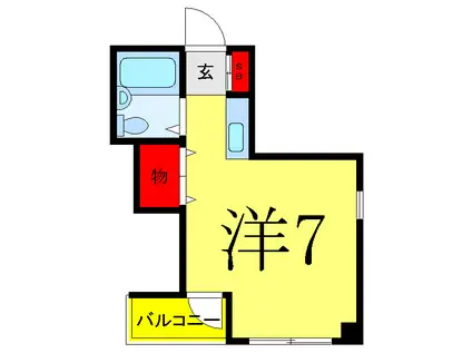 駒込MSビル(ワンルーム/2階)の間取り写真