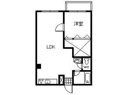 中村コーポ(1LDK/2階)の間取り写真