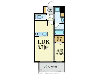 LANDIC M1165(1LDK/13階)の間取り写真