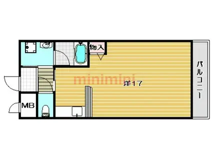 ネオハイム弥生(ワンルーム/2階)の間取り写真