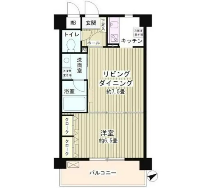 ルミエール祐天寺 6階階 間取り