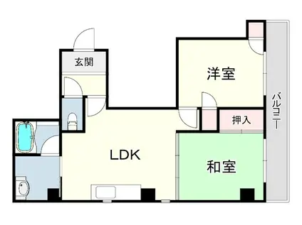 アダチイエムビル(2LDK/4階)の間取り写真