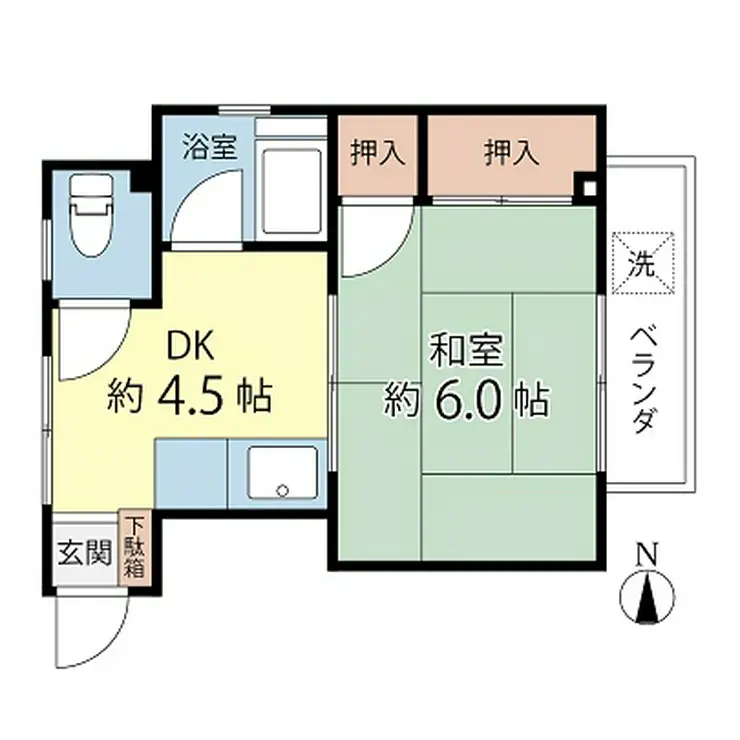 美鈴ハイツ 2階階 間取り