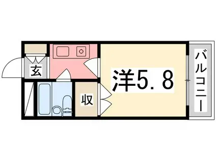 グリーンハイツ南駅前(1K/3階)の間取り写真