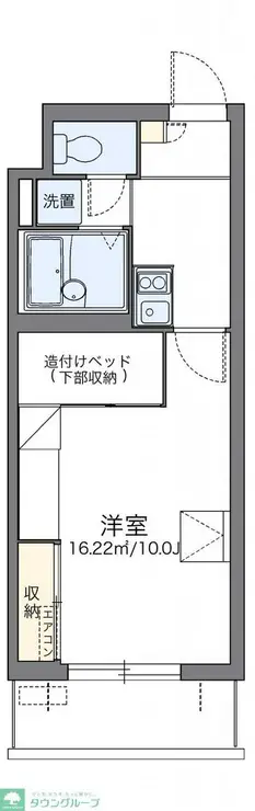 レオパレスパルコートD 3階階 間取り