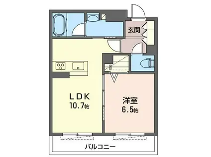 THE GRAND RESIDENCE(1LDK/3階)の間取り写真