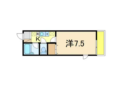 アリハイム表町(1K/6階)の間取り写真