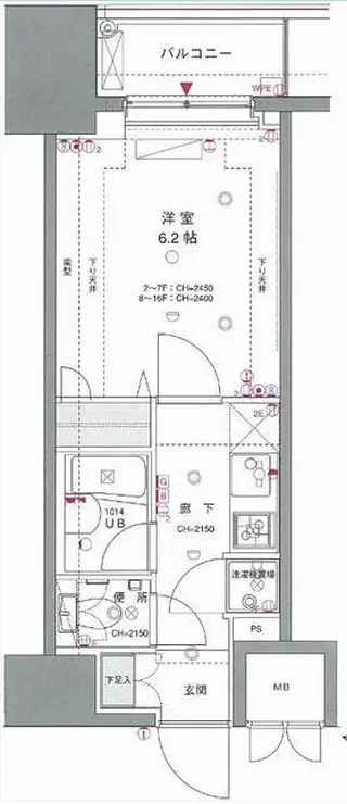 東京蒲田スクエアタワー 8階階 間取り